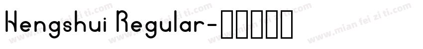 Hengshui Regular字体转换